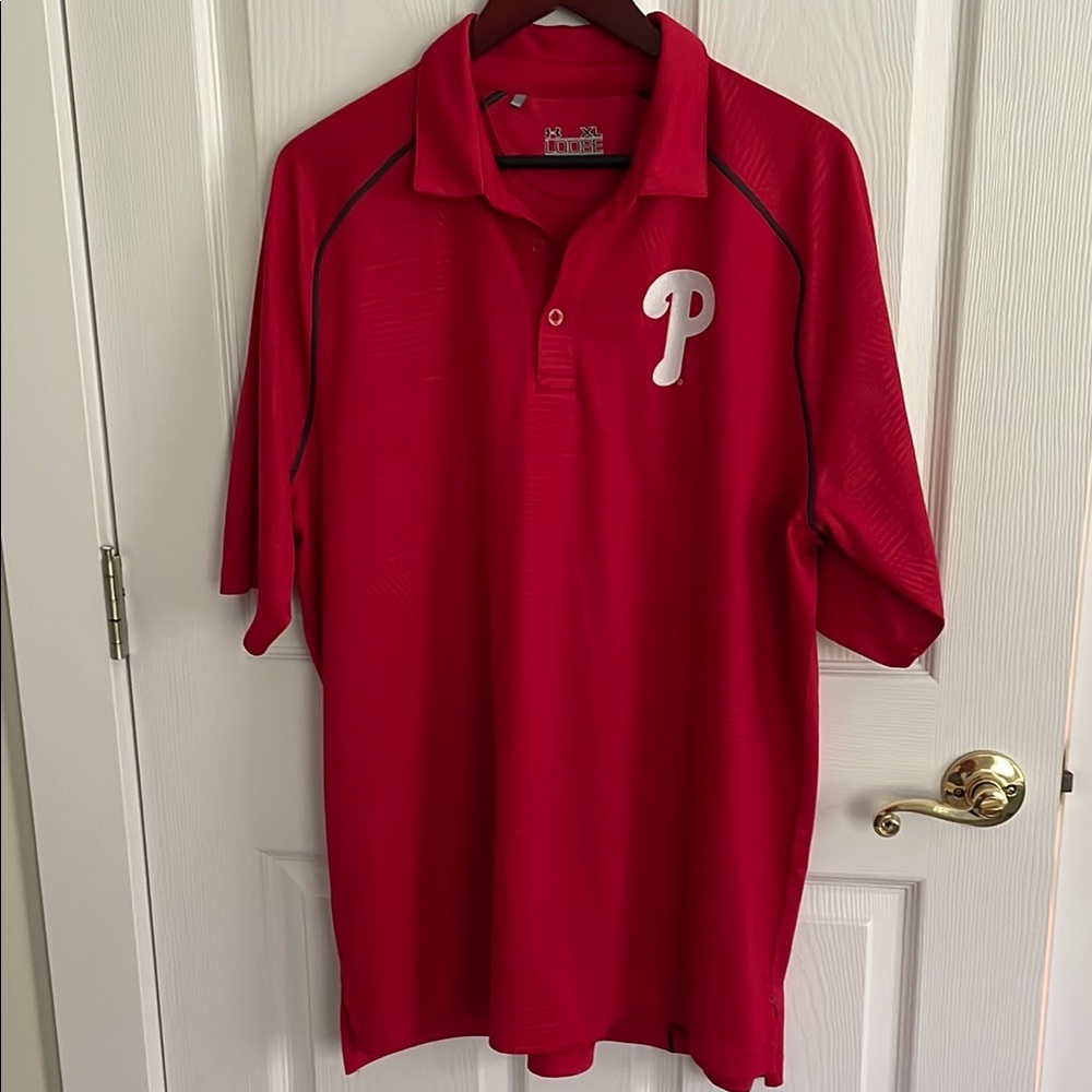 Philadelphia Phillies Under Armour Red HeatGear Shirt